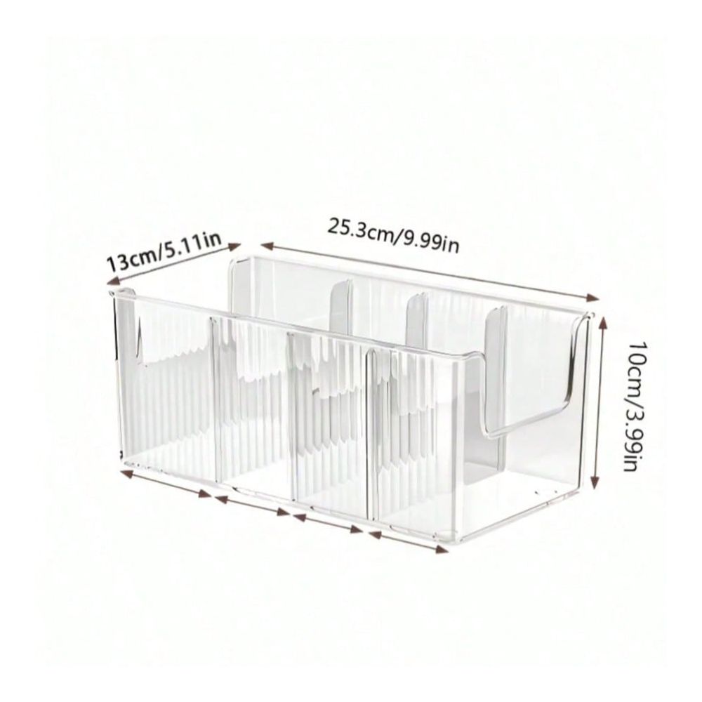 1pc Large 4-Compartment Transp - Face Mask Storage Box recension och pris