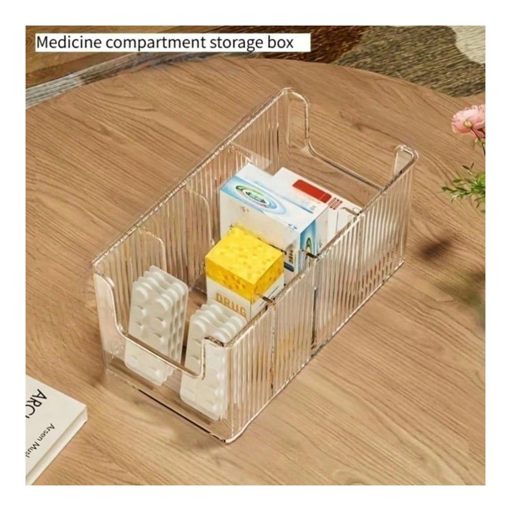 1pc Large 4-Compartment Transp - Face Mask Storage Box recension och pris