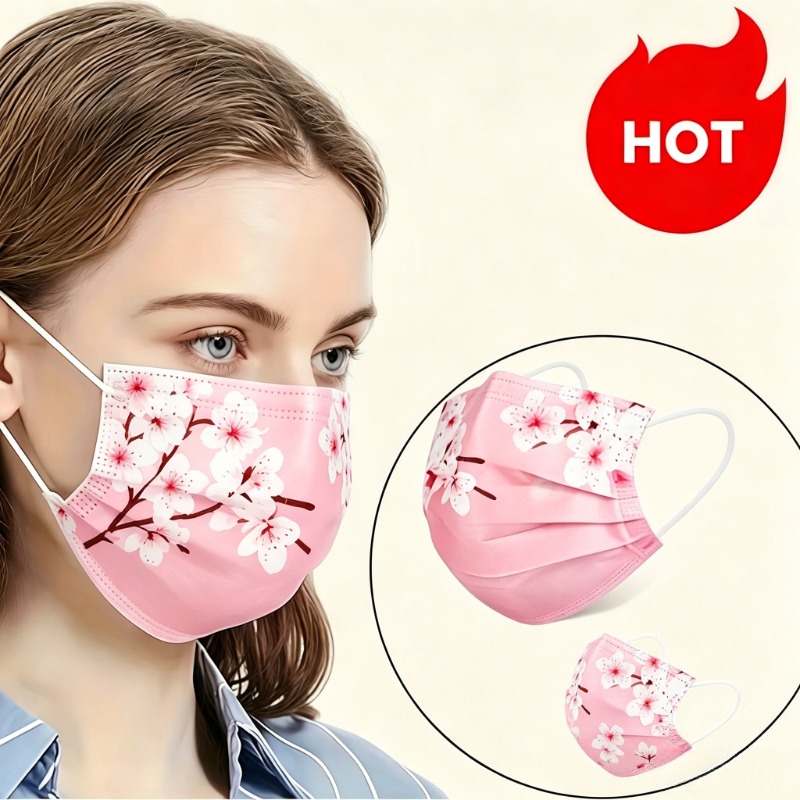 10pcs Floral Star Print Face M - Cloth Face Mask Washable recension och pris