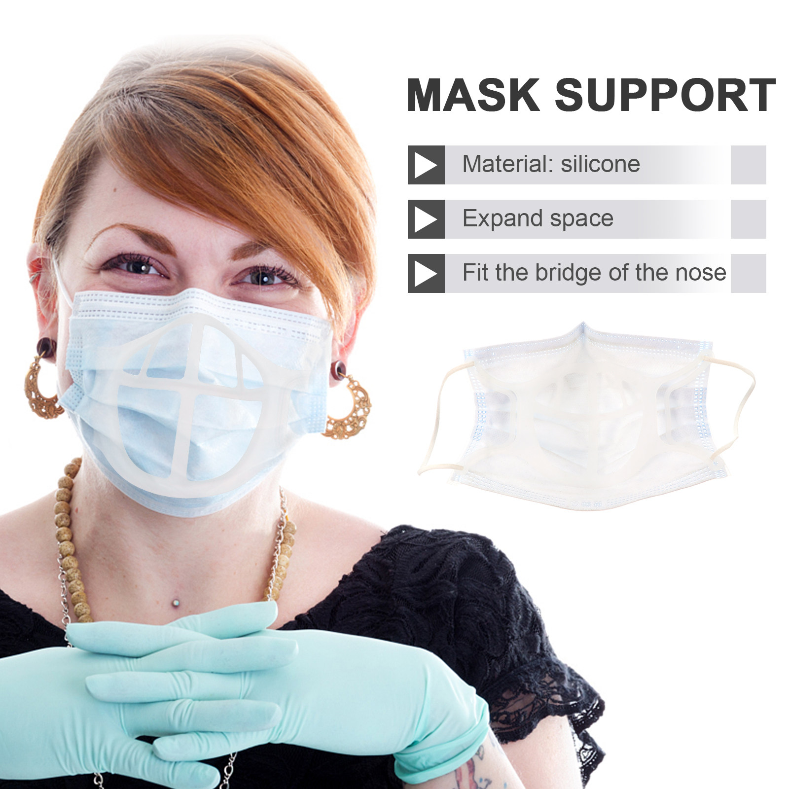 5Pcs Mask Bracket Silicone 3D  - Silicone Mask Bracket recension och pris