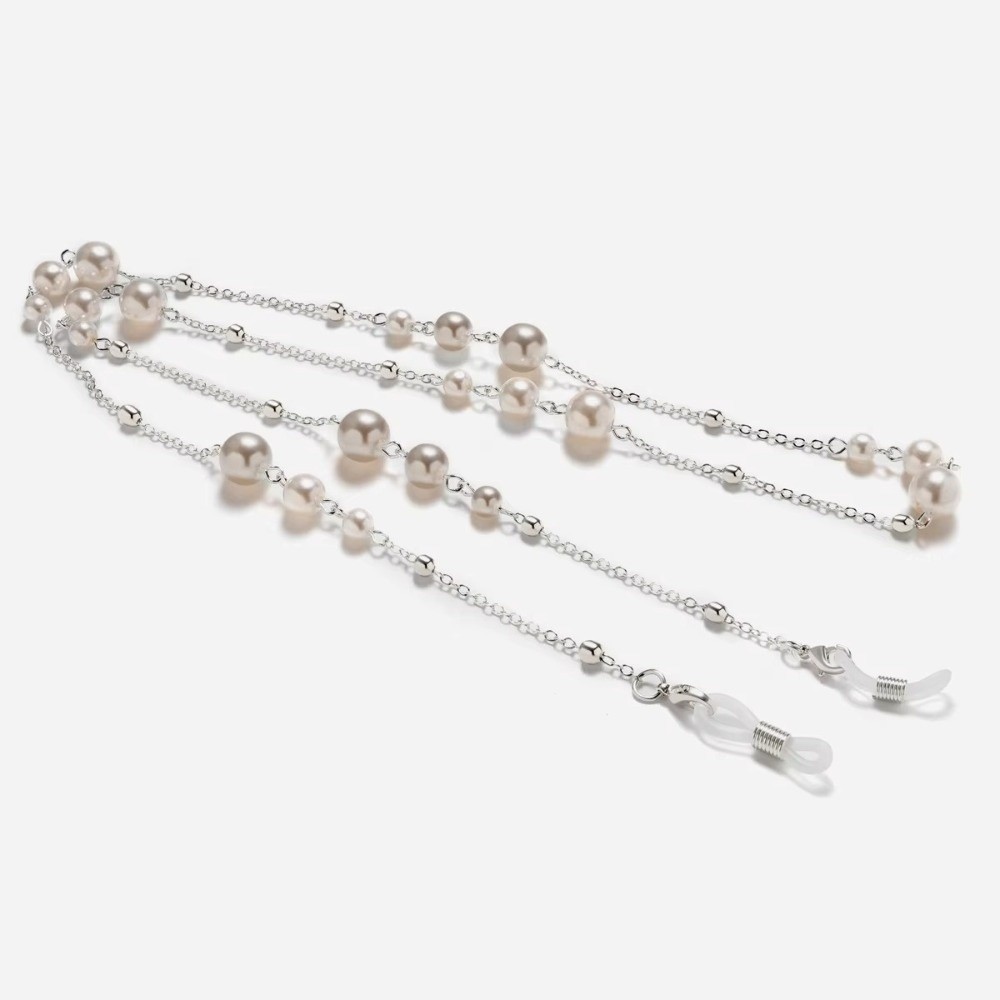 Trendy Pearl Beaded Sunglass C - Mask Lanyard Adjustable recension och pris