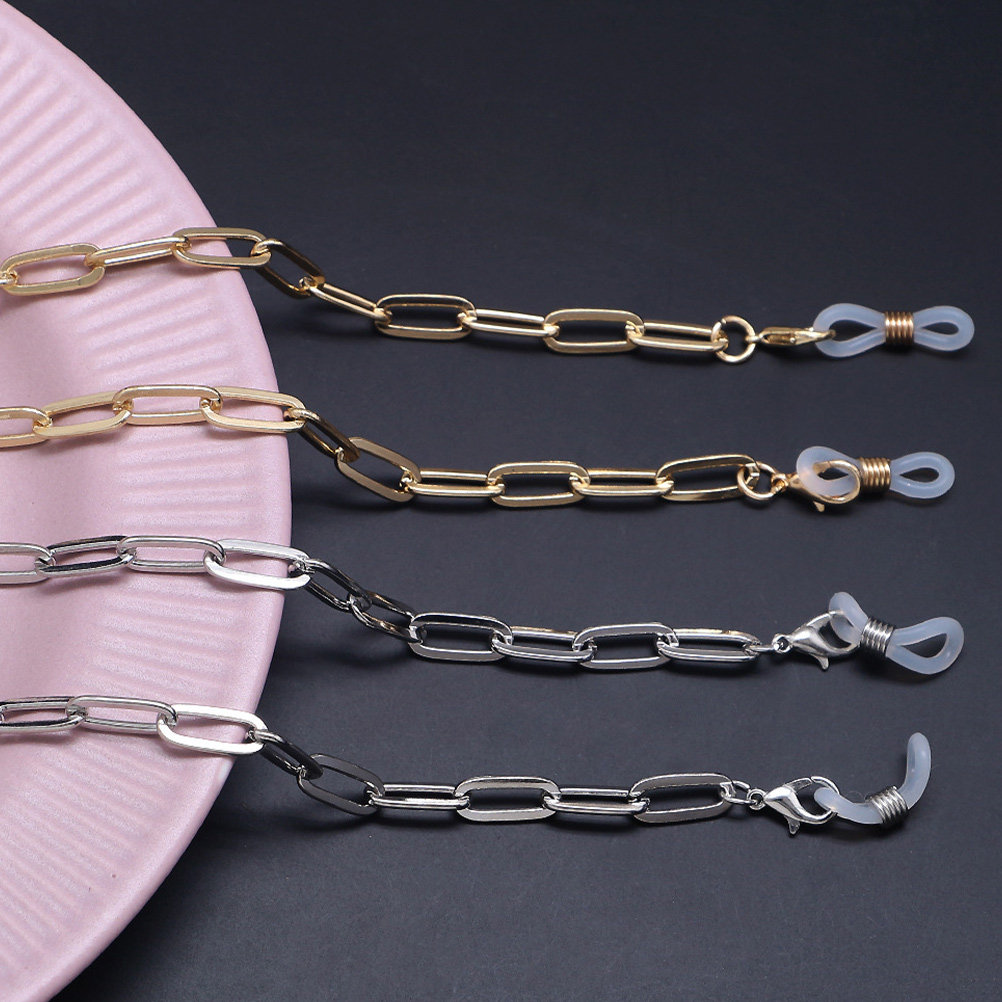 Metal Gold Paperclip Link Eyeg - Mask Chain Holder recension och pris